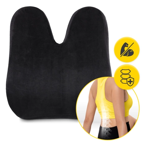 Ortopedický polštář na záda PRO černý