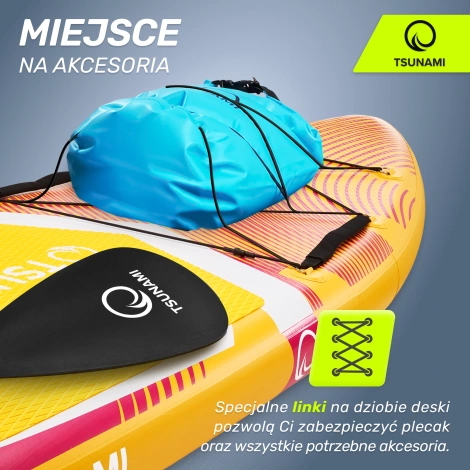 Nafukovací paddleboard SUP TSUNAMI 350cm T15 žlutý