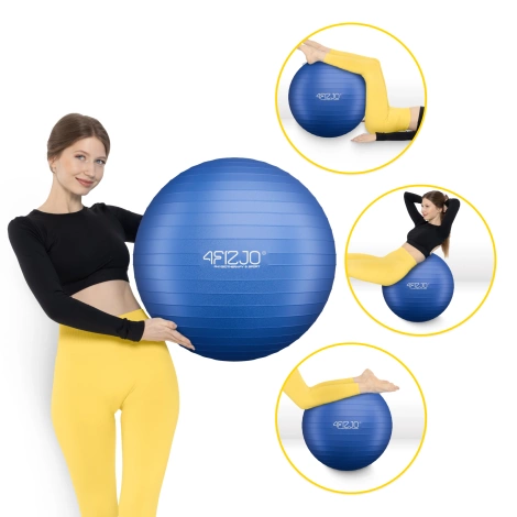 Nafukovací gymnastický míč 65 cm modrý