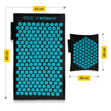ECO akupresurní podložka s pohankovými slupkami a kokosem modrá