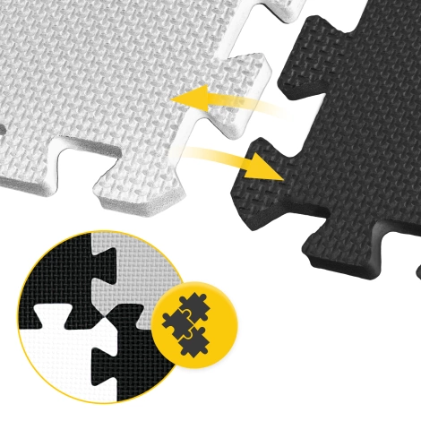 Hrací podložka pro děti puzzle 90 x 90 cm šedá