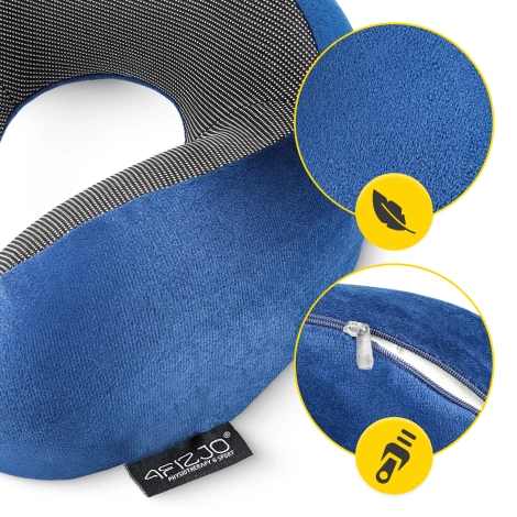 Cestovní polštář rohlík modrý