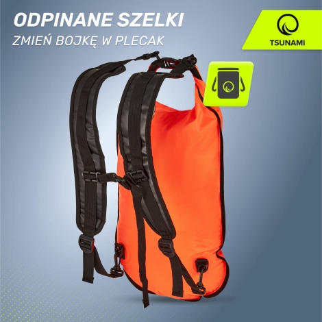 Nafukovací záchranná bójka + Batoh + Suchá kapsa 3v1 TSUNAMI