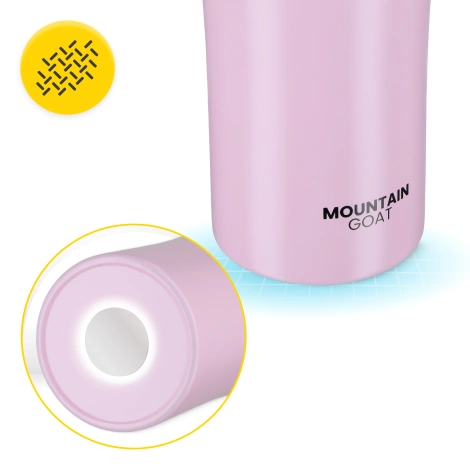 Termohrnek Mountain Goat TRAVEL 380 ml růžový