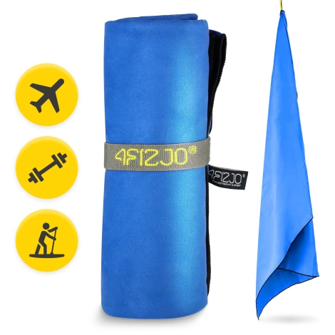 Rychleschnoucí ručník z mikrovlákna 130 x 75 cm modrý