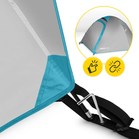 Turistický stan pro dva PRIME DUO MOUNTAIN GOAT šedý