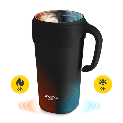 Termohrnek s brčkem 650 ml černý