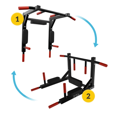 Hrazda na připevnění ke stěně 2 v 1