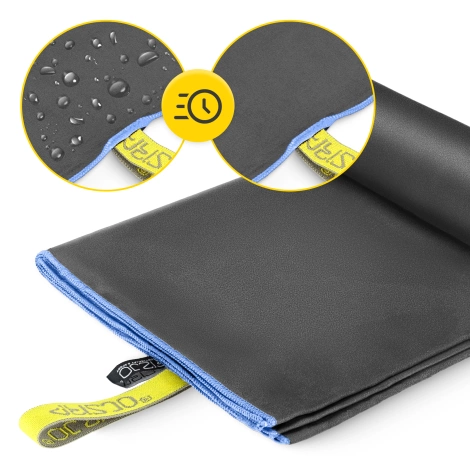 Rychleschnoucí ručník z mikrovlákna 180 x 100 cm šedý