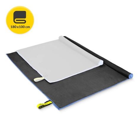 Rychleschnoucí ručník z mikrovlákna 180 x 100 cm šedý