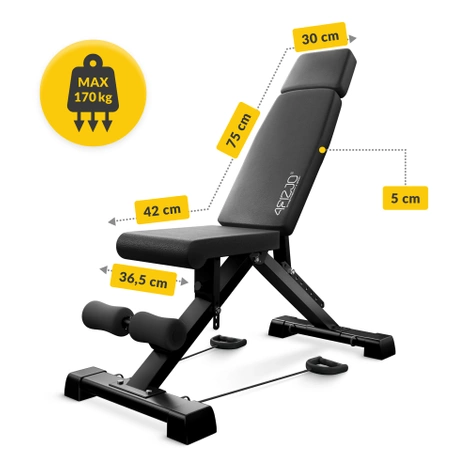 Multifunkční posilovací lavice se stojanem EVO