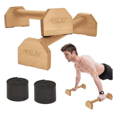 Dřevěné push-up rukojeti Parallette