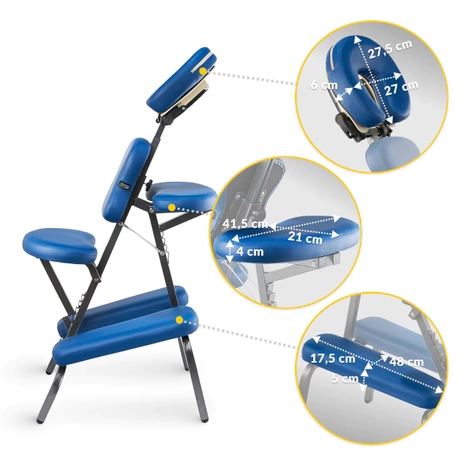 Skládací masážní židle modré