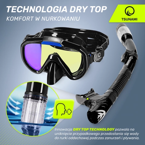 Zrcadlové potápěčské brýle se šnorchlem