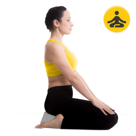 Meditační polštář ZAFU kulatý šedý