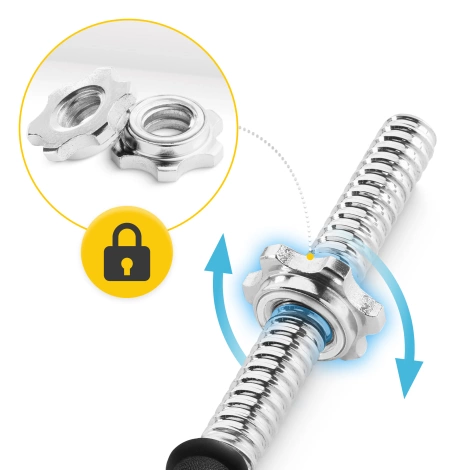 Ocelové činky v kufru – sada 20 kg