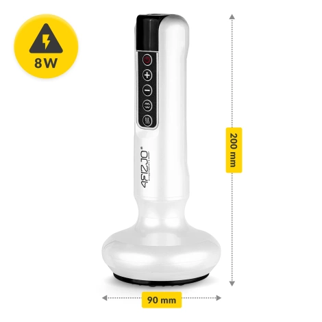 Elektrická masážní baňka proti celulitidě PRO bílá