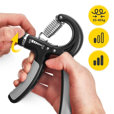 Nastavitelný posilovač zápěstí šedý