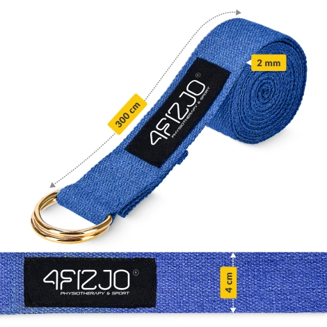 Popruh na jógu tmavě modrý