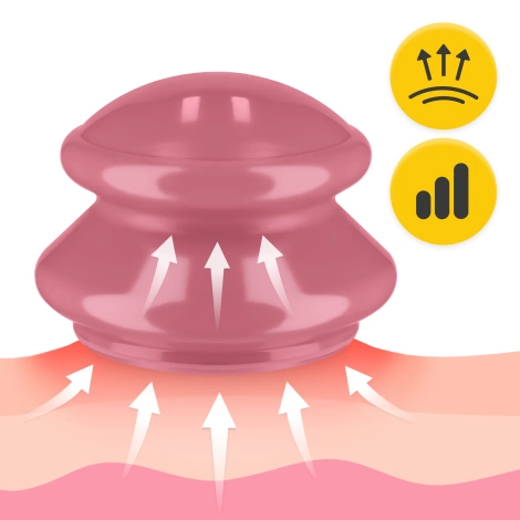 Gumové masážní baňky 4 ks. růžové