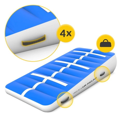 Gymnastický klín AIR INCLINE 2 x 1 x 0,4 m + pumpička