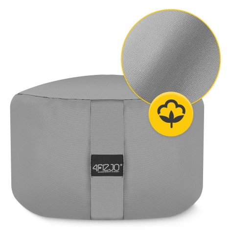 Meditační polštář ZAFU kulatý šedý