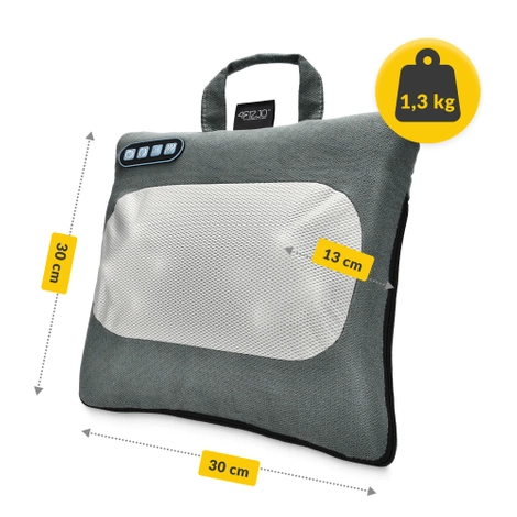 Masážní polštář s vyhříváním LITE šedý