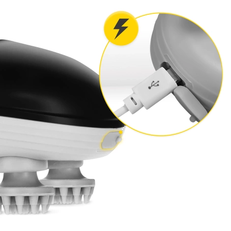 Elektrický masážní přístroj na pokožku hlavy černý