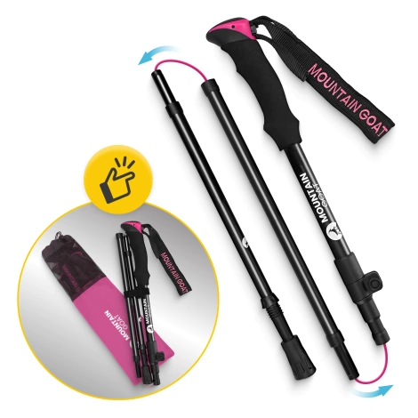 Skládací trekové hole PRO+ MOUNTAIN GOAT