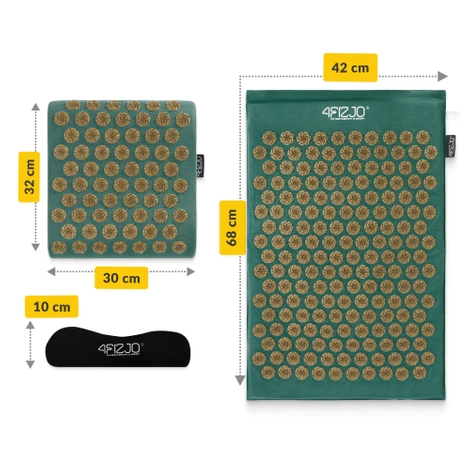 ERGO Akupresurní podložka s polštářem zelená