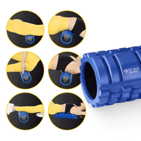 Masážní válec s výstupky EVA 45 cm modrý