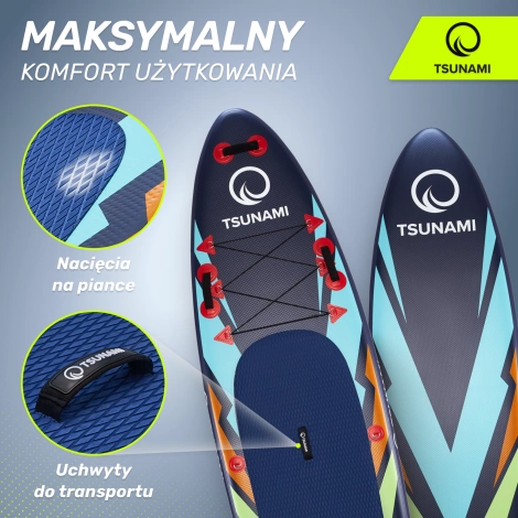 Nafukovací paddleboard SUP TSUNAMI 320cm T08 vícebarevný