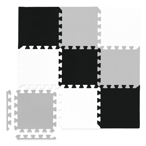 Hrací podložka pro děti puzzle 90 x 90 cm šedá