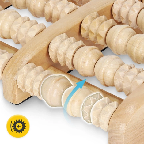 Dřevěný dvojitý masážní váleček na nohy