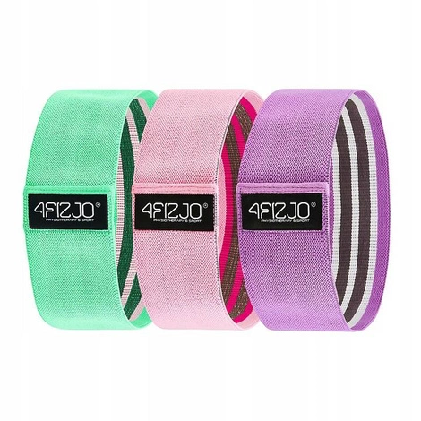 Sada 3 textilních odporových gum HIP BAND