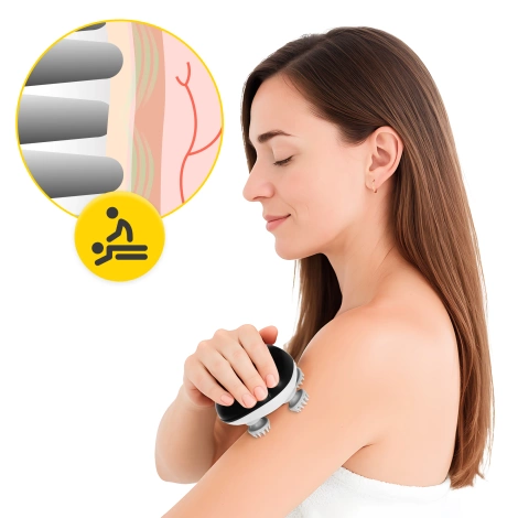 Elektrický masážní přístroj na pokožku hlavy černý