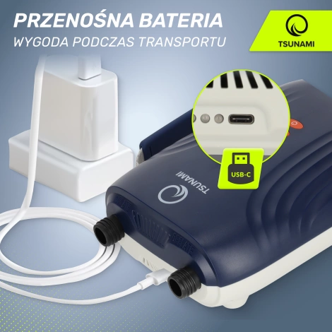 Elektrická pumpa na paddleboard s akumulátorem SUP TSUNAMI