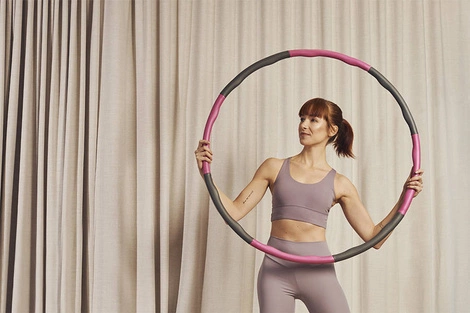 Skládací hula hoop s masážními výstupky 1 kg