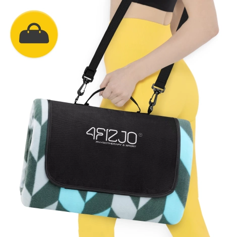 Pikniková deka s izolační vrstvou 200 x 200 cm rybí kost