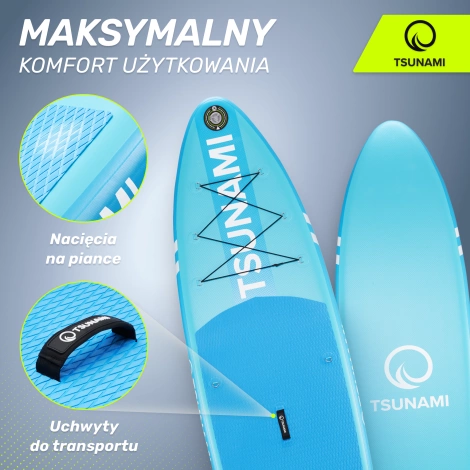 Nafukovací paddleboard SUP TSUNAMI 320cm T02 modrý