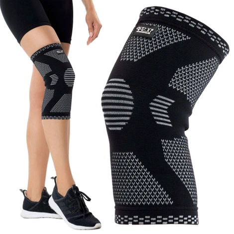 Elastická bandáž na kolenní kloub XL šedá
