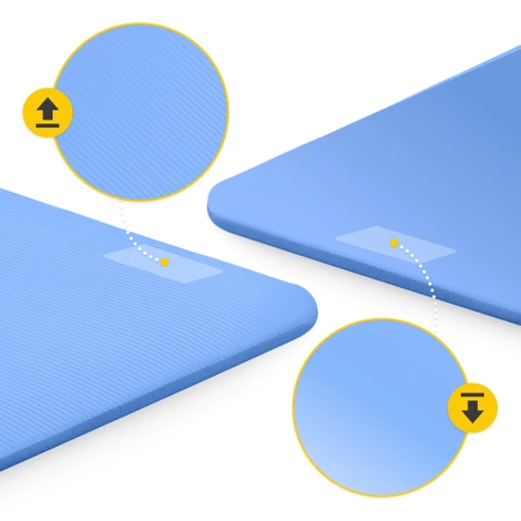 Podložka na cvičení YOGA MAT NBR 180 × 60 × 1,5 cm modrá