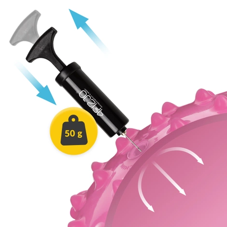 Rehabilitační míček s bodlinkami 20 cm růžový