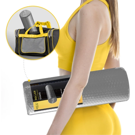 Masážní válec s výstupky CARE+ 45 cm šedý