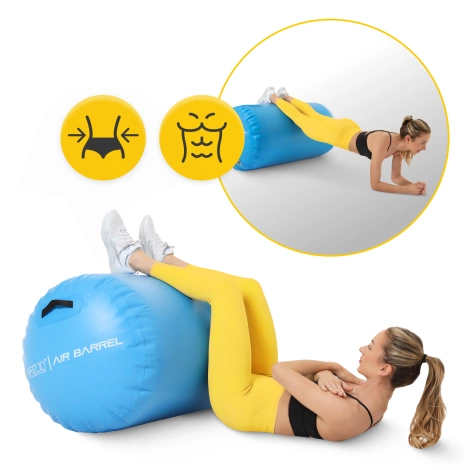 Nafukovací gimnastický váleček AIR BARREL 60 cm modrý