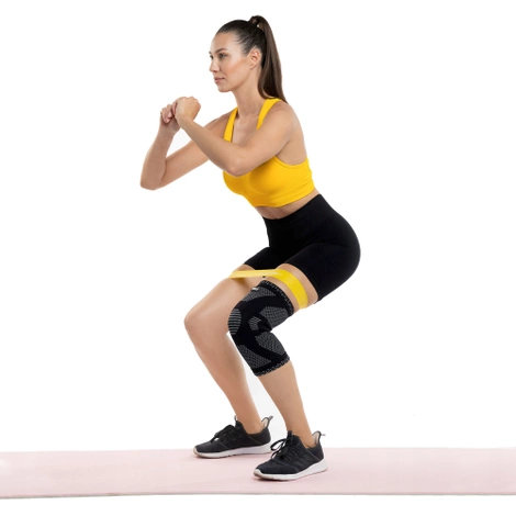 Elastická bandáž na kolenní kloub XXL šedá