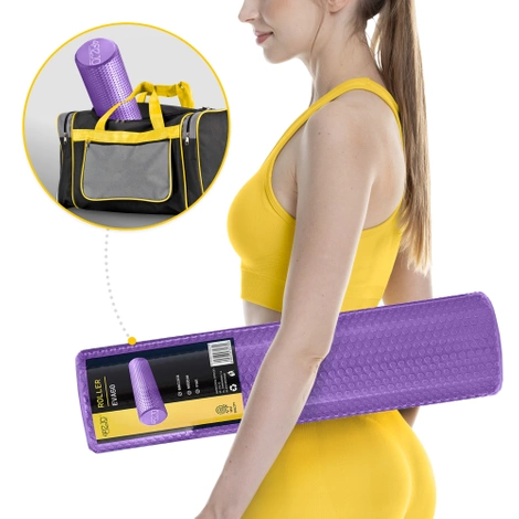 Masážní válec s výstupky CARE+ 60 cm fialový