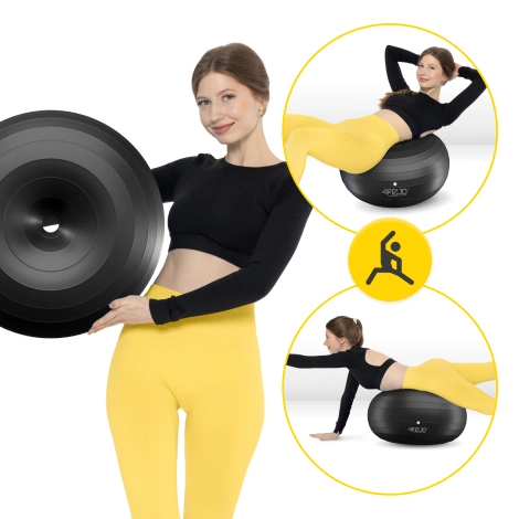 Gimnastický míč DONUT AIR BALL černý