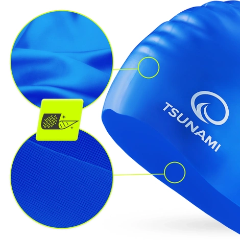 Plavecká čepice unisex TSUNAMI PRO modrá