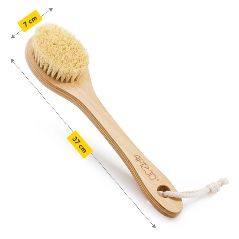 Dlouhý masážní kartáč na tělo a koupel tvrdý